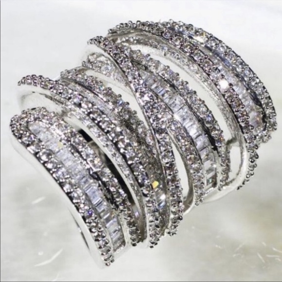 NEW💍6.4 CT 925 STERLING SILVER DIAMOND RING, CUTE RING, SHINY RING. - Picture 3 of 5